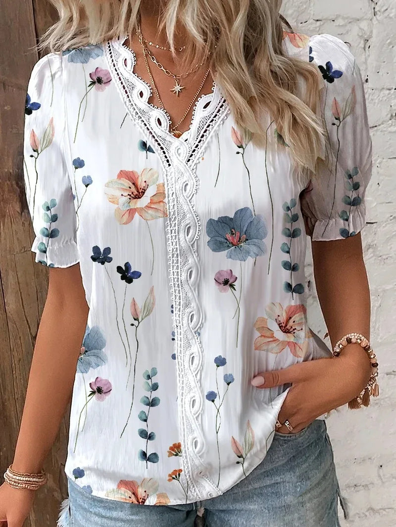 Blusas femininas com estampa floral