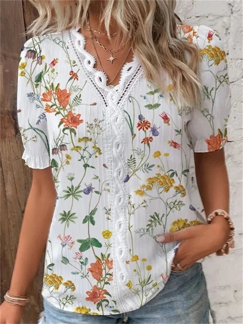 Blusas femininas com estampa floral