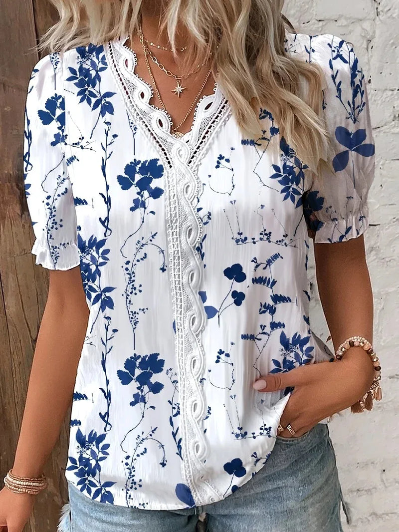 Blusas femininas com estampa floral