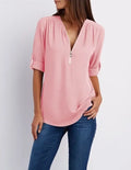 Neck Blusa Feminina Chiffon