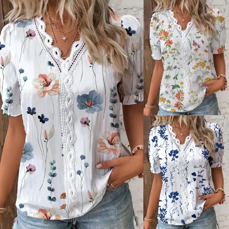 Blusas femininas com estampa floral